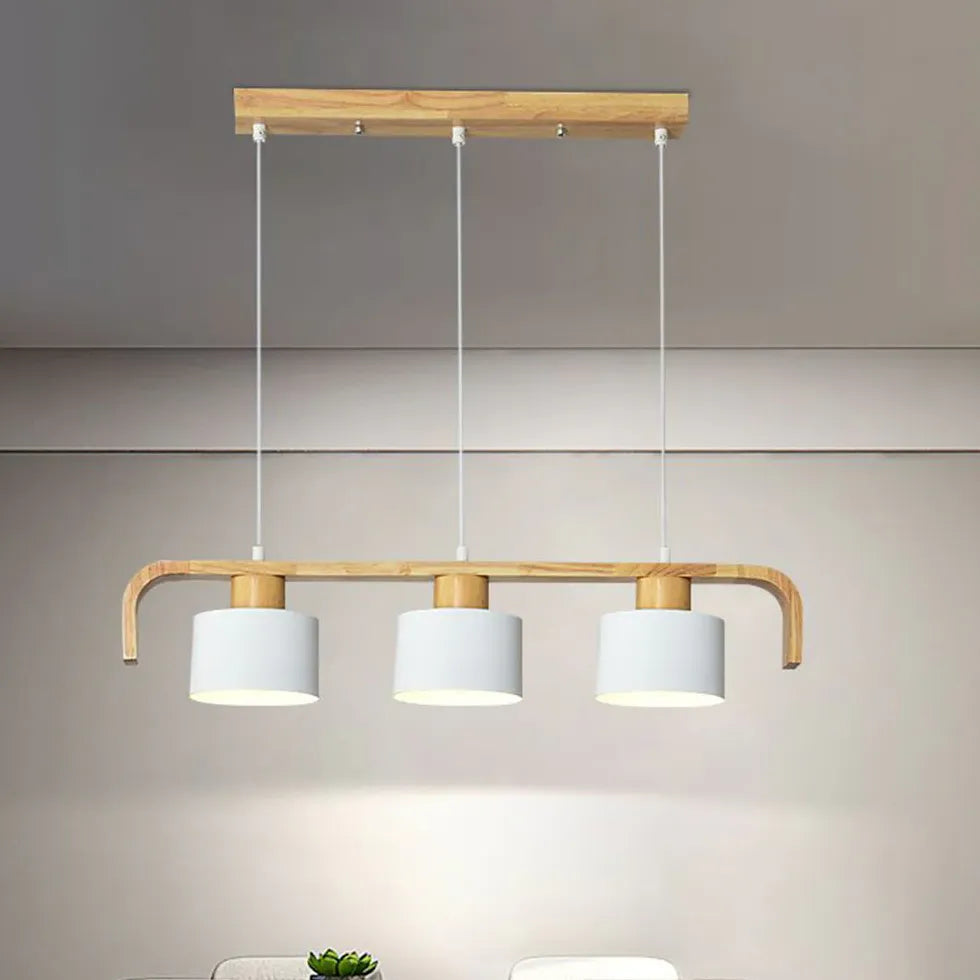 Segmented Layout Kitchen Wooden Pendant Light