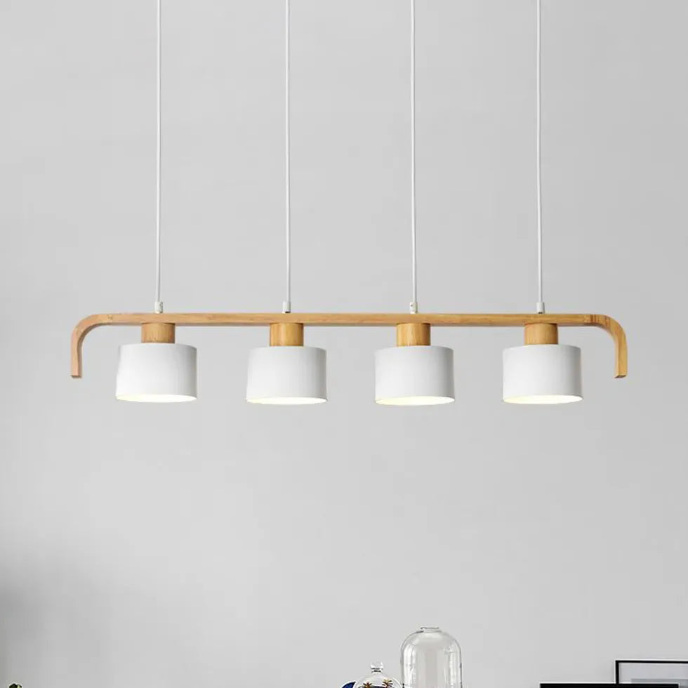 Segmented Layout Kitchen Wooden Pendant Light