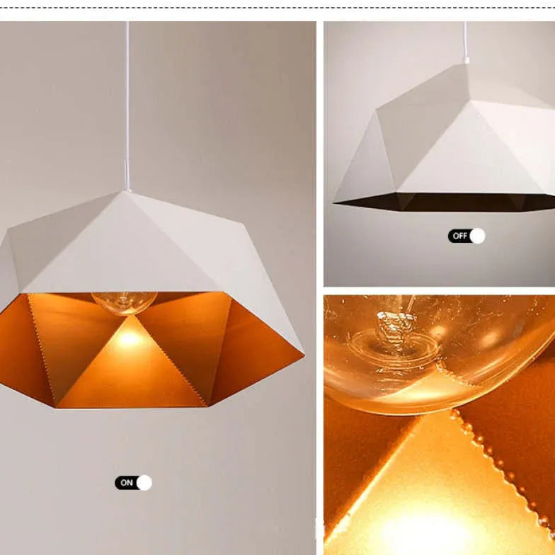 Polyhedron White Morandi Light Single Pendant