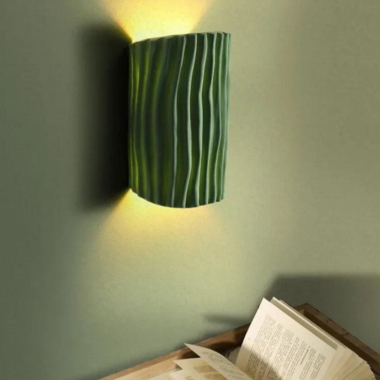 green wall light led modern