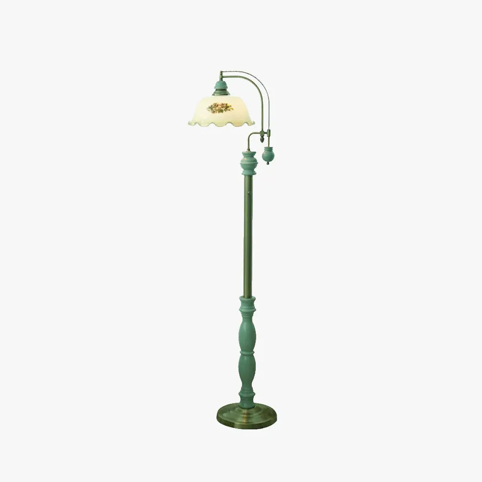 Metal Flower French Retro Floor Lamp