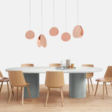 Glossy Disc Kitchen Modern Pendant Light