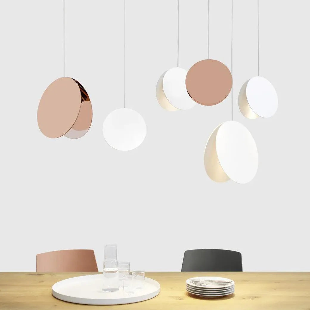 Glossy Disc Kitchen Modern Pendant Light