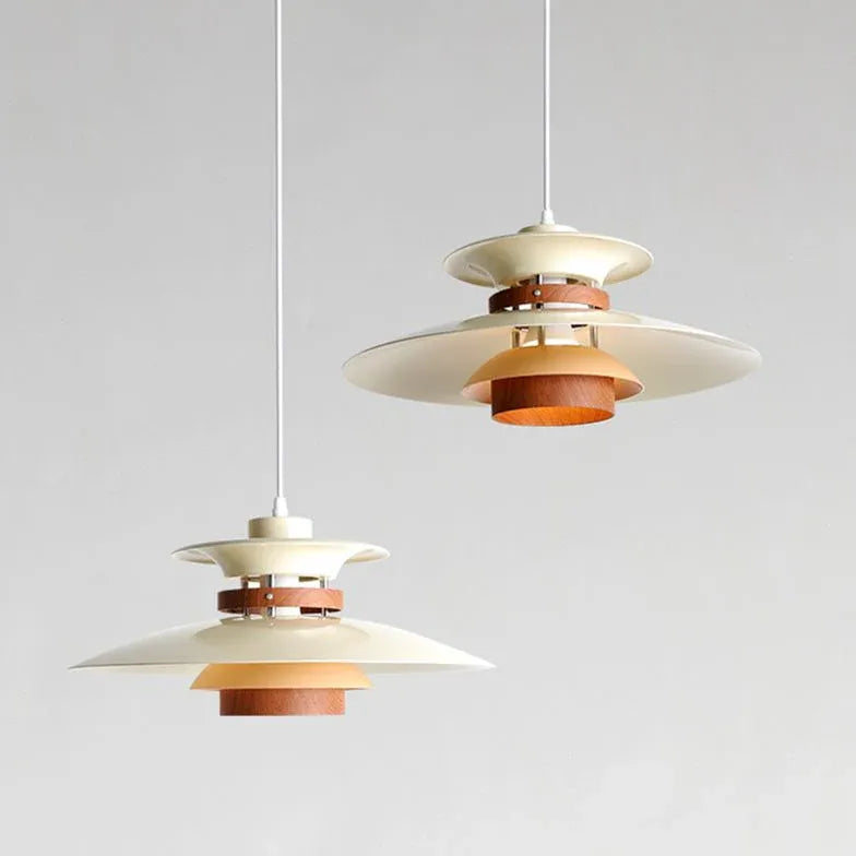 Khaki UFO Kitchen White Pendant Light