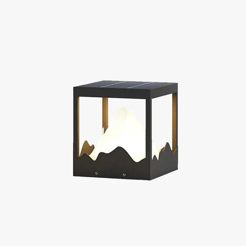 Mountain Shape Square Column Contemporary Outdoor Pillar Lights