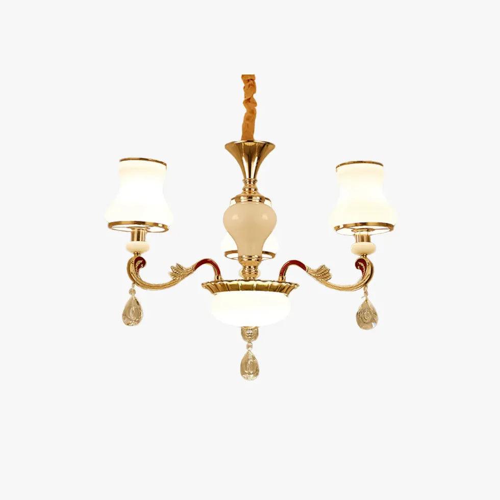 Multi-Arm Lampshade Vintage Chandelier