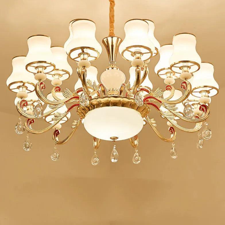 Multi-Arm Lampshade Vintage Chandelier