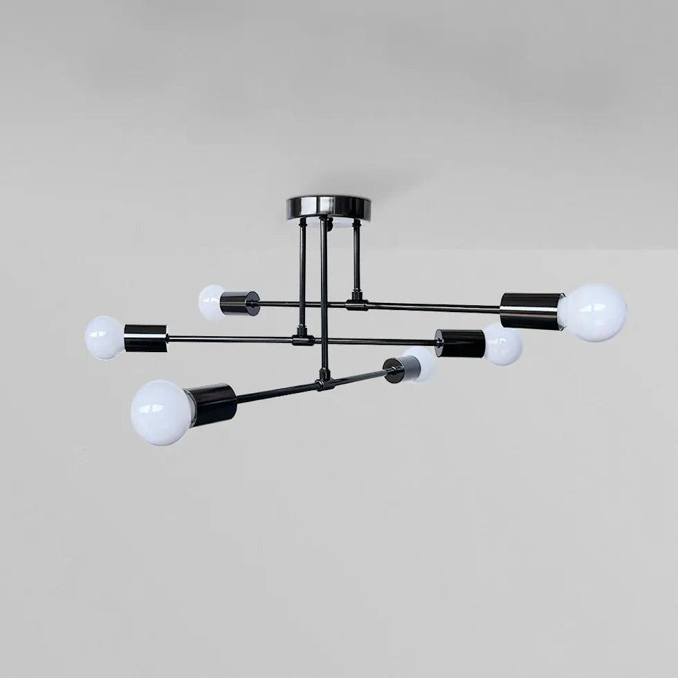 Multi-Arm Structure Gold Modern Ceiling Light - Clowas