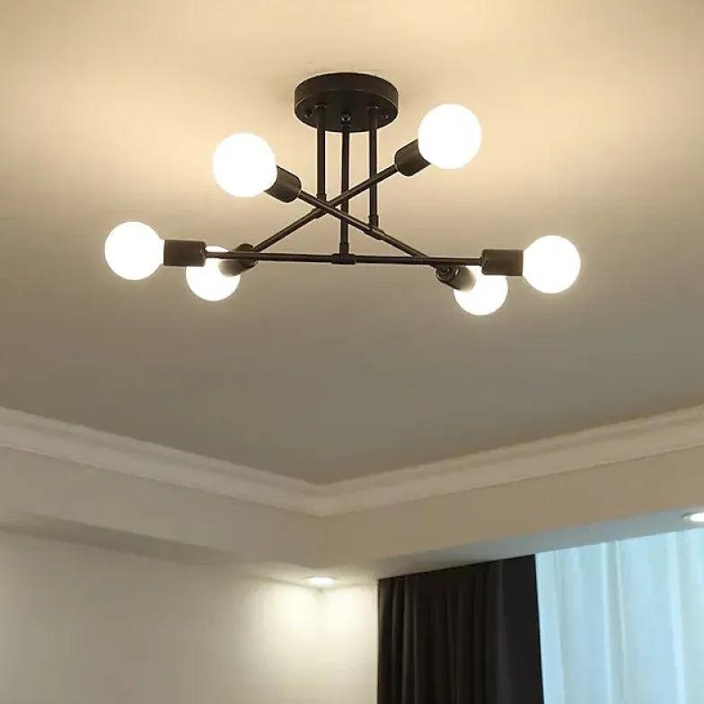 Multi-Arm Structure Gold Modern Ceiling Light - Clowas