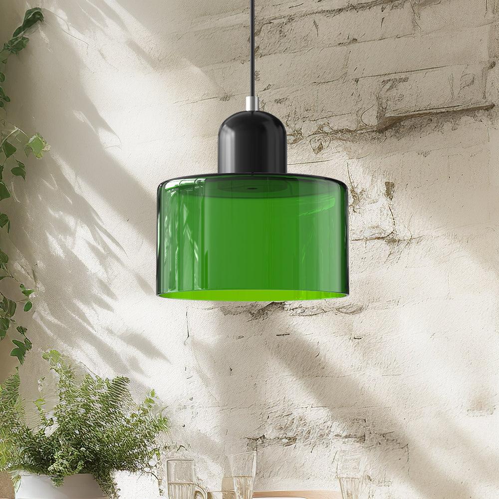 Cream Style Round Glass Light Fitting Pendant