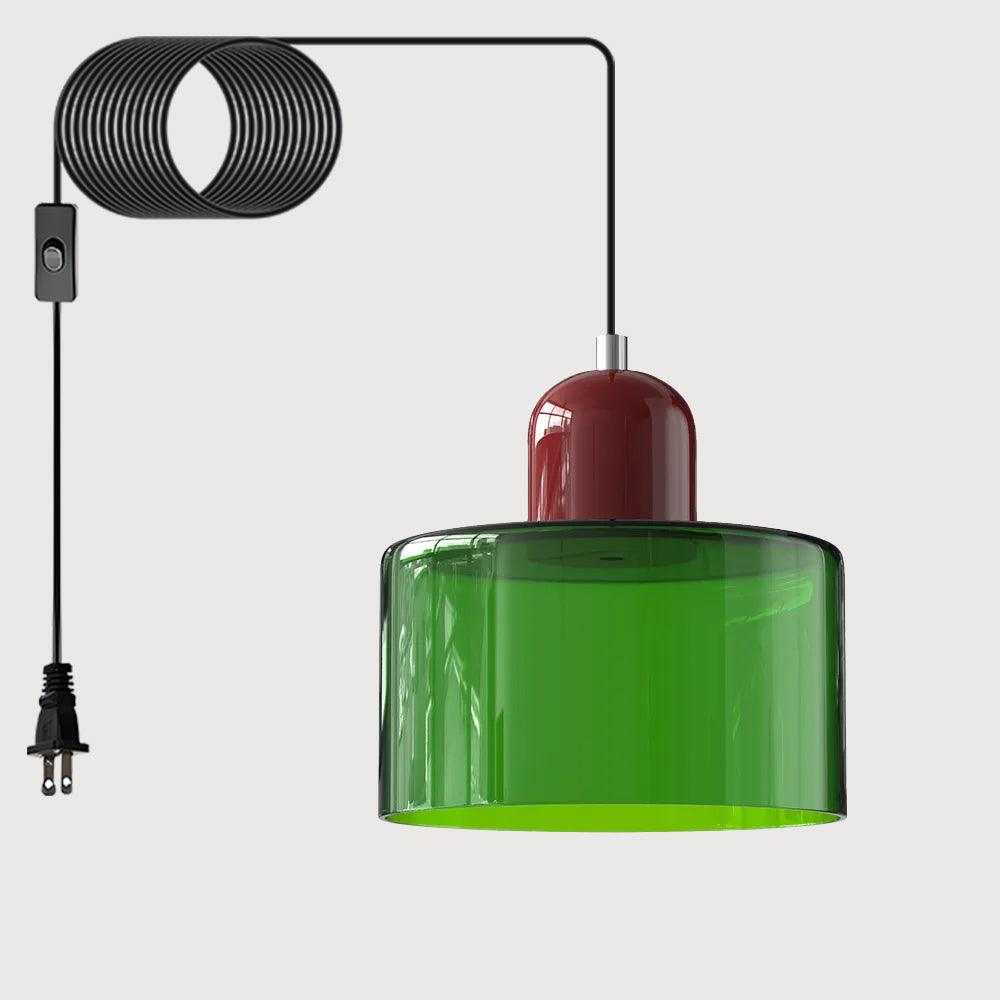Cream Style Round Glass Light Fitting Pendant