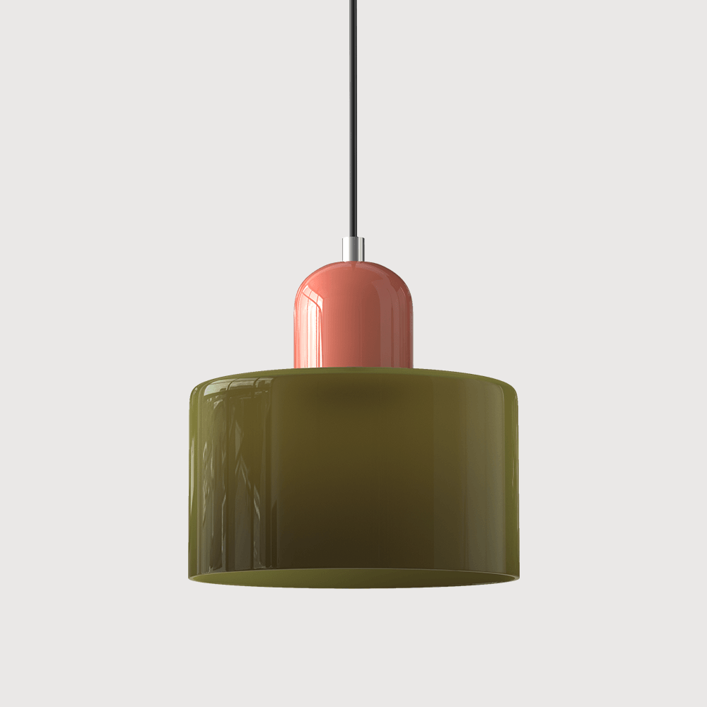 Cream Style Round Glass Light Fitting Pendant