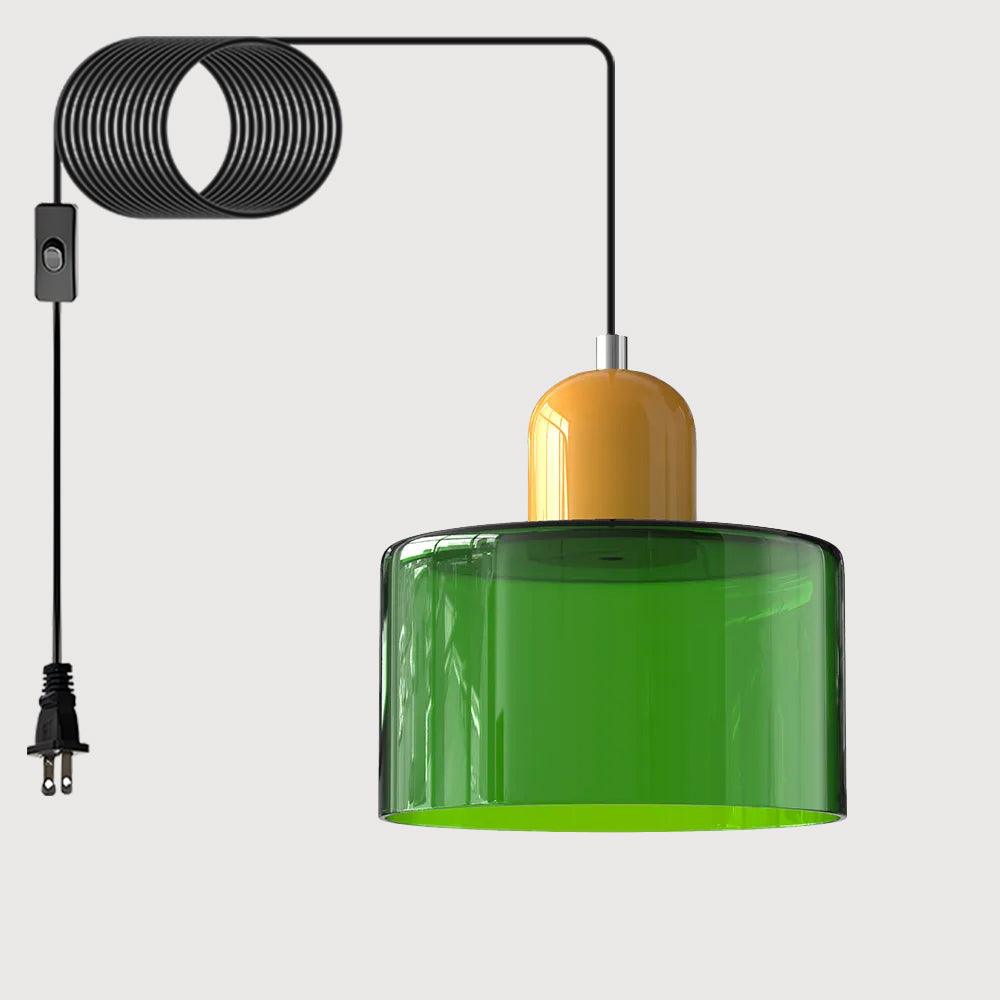 Cream Style Round Glass Light Fitting Pendant