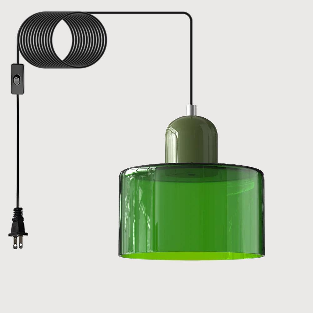 Cream Style Round Glass Light Fitting Pendant