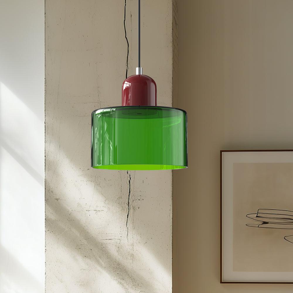 Cream Style Round Glass Light Fitting Pendant