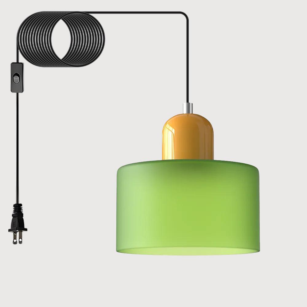 Cream Style Round Glass Light Fitting Pendant