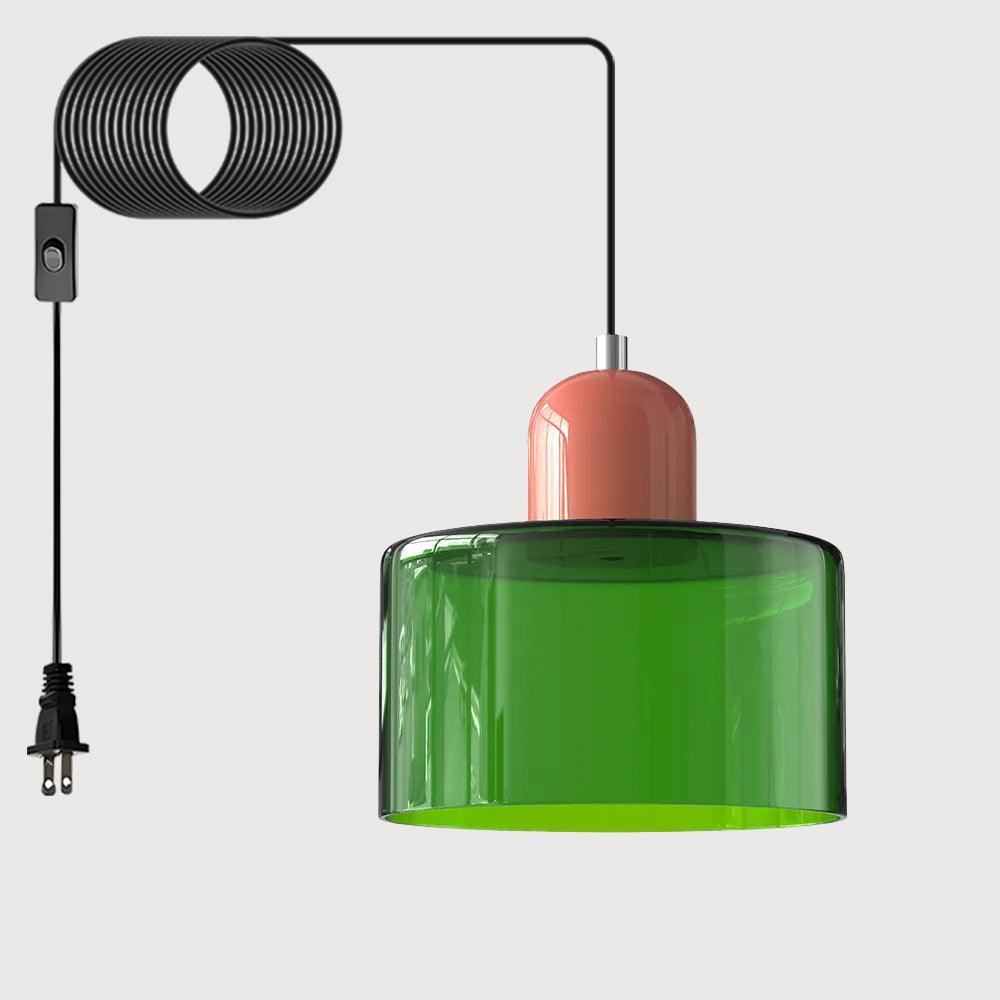 Cream Style Round Glass Light Fitting Pendant