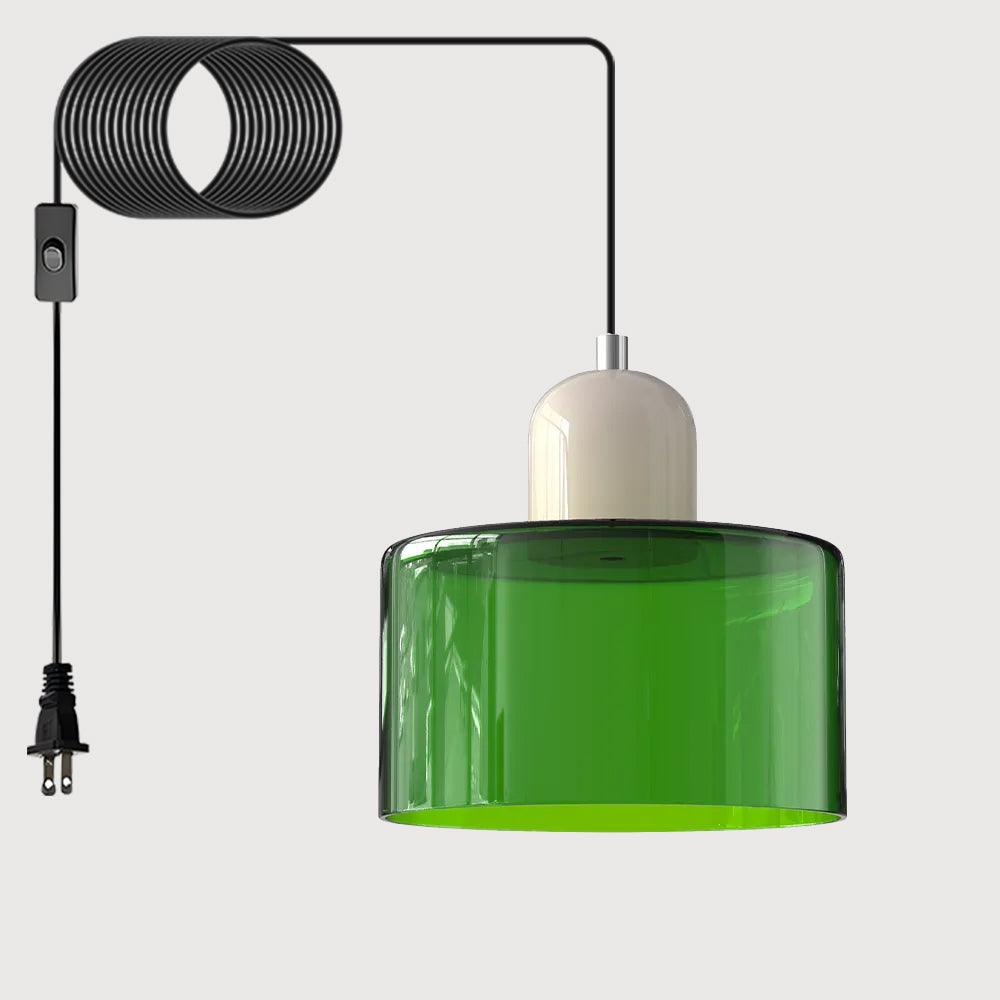 Cream Style Round Glass Light Fitting Pendant