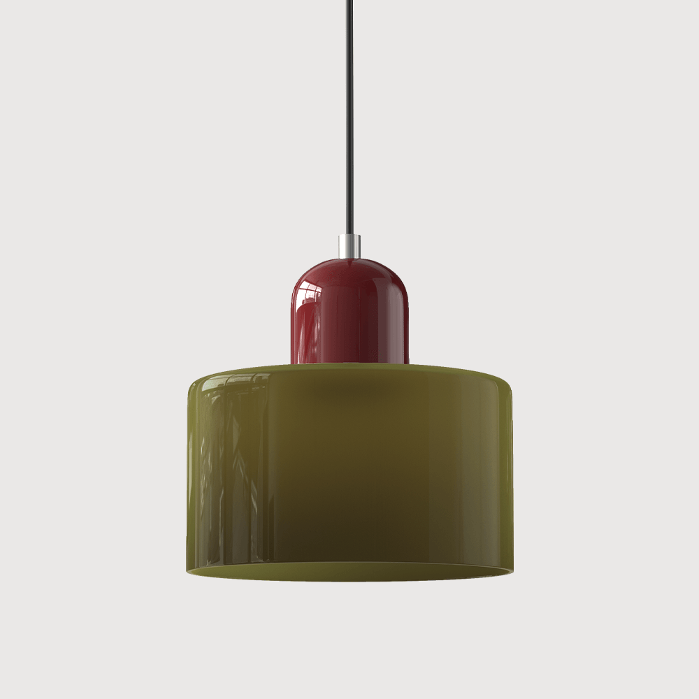 Cream Style Round Glass Light Fitting Pendant