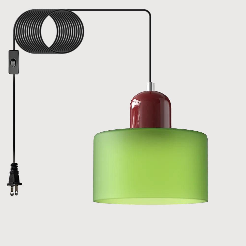 Cream Style Round Glass Light Fitting Pendant