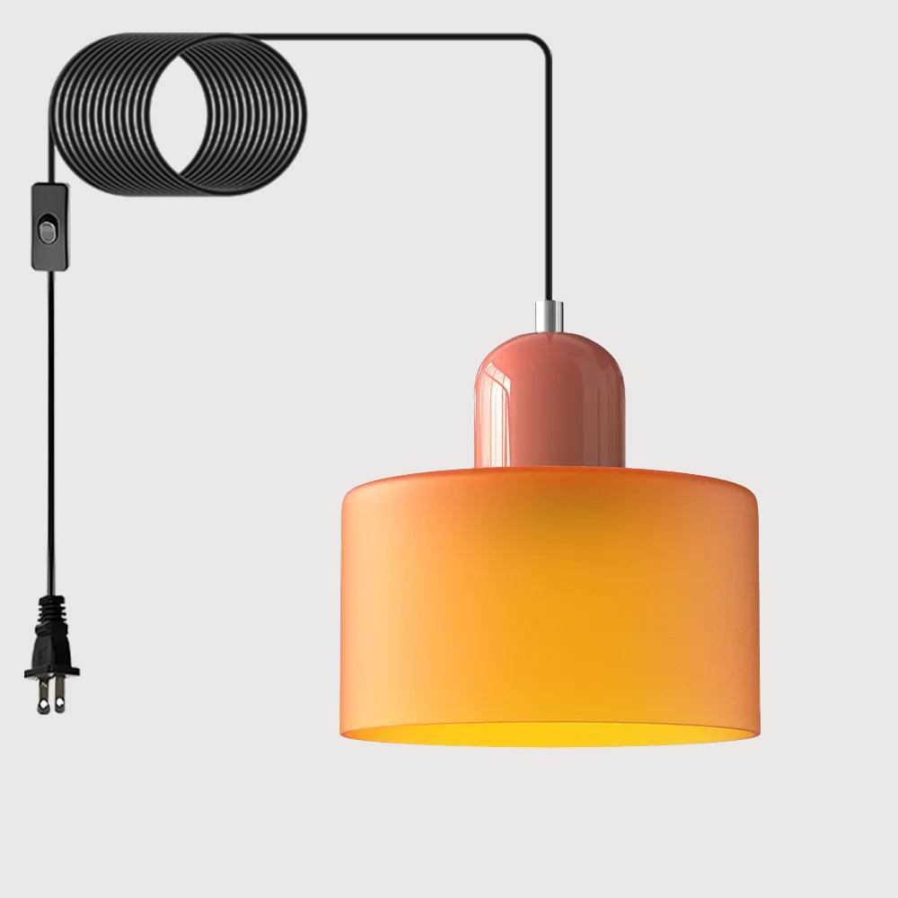 Cream Style Round Glass Light Fitting Pendant