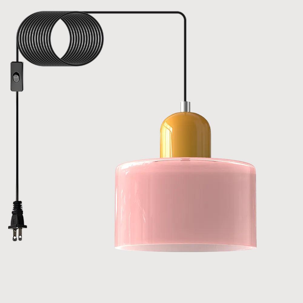 Cream Style Round Glass Light Fitting Pendant