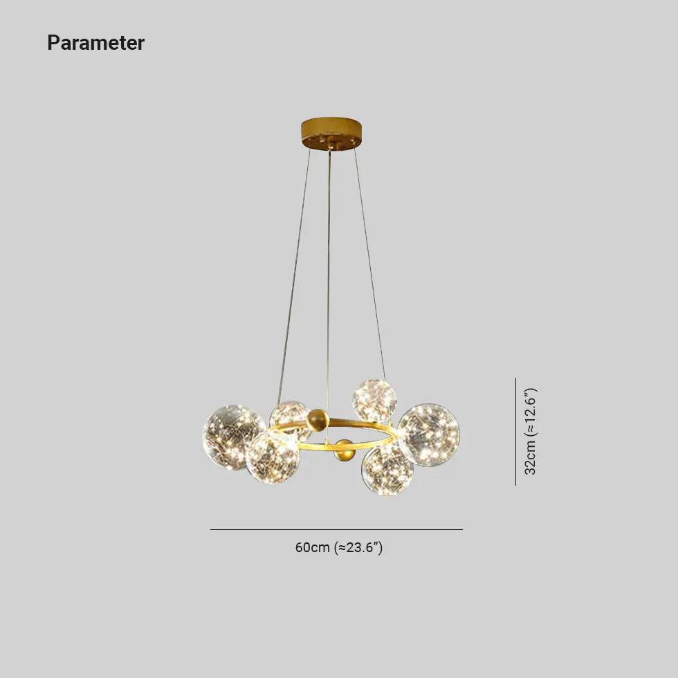 Glass Globe Pendant Lighting for Modern Bedroom