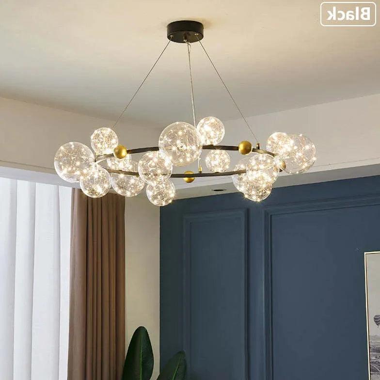 Glass Globe Pendant Lighting for Modern Bedroom