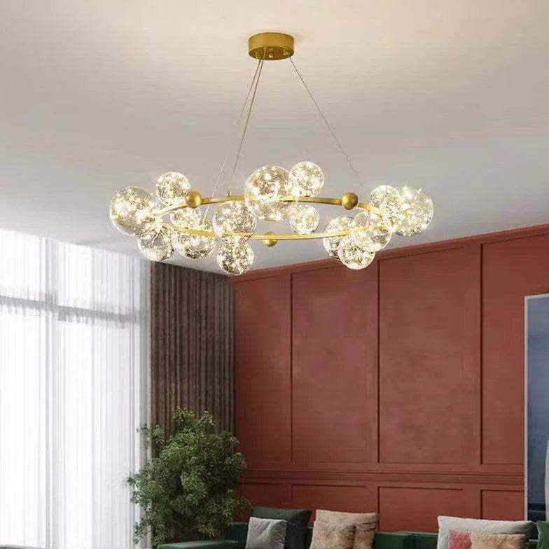 Glass Globe Pendant Lighting for Modern Bedroom