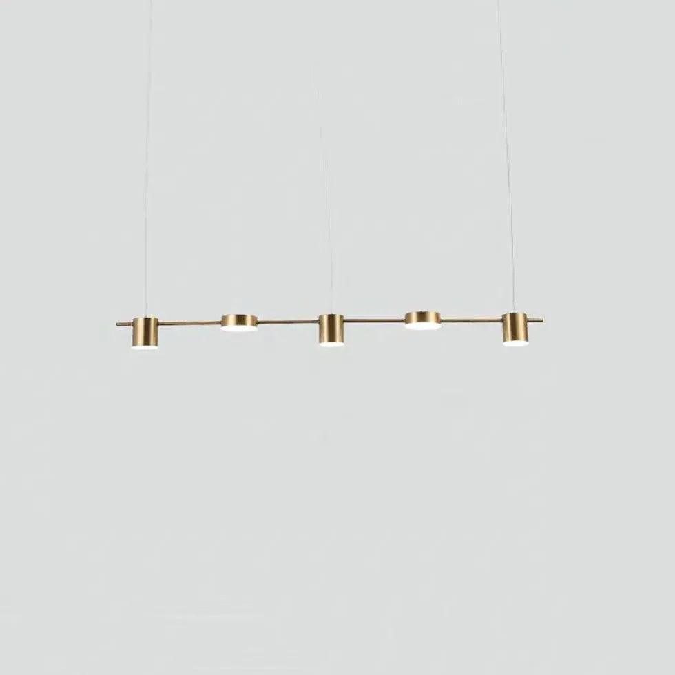 Modern Black Linear Pendant Light For Dining Table