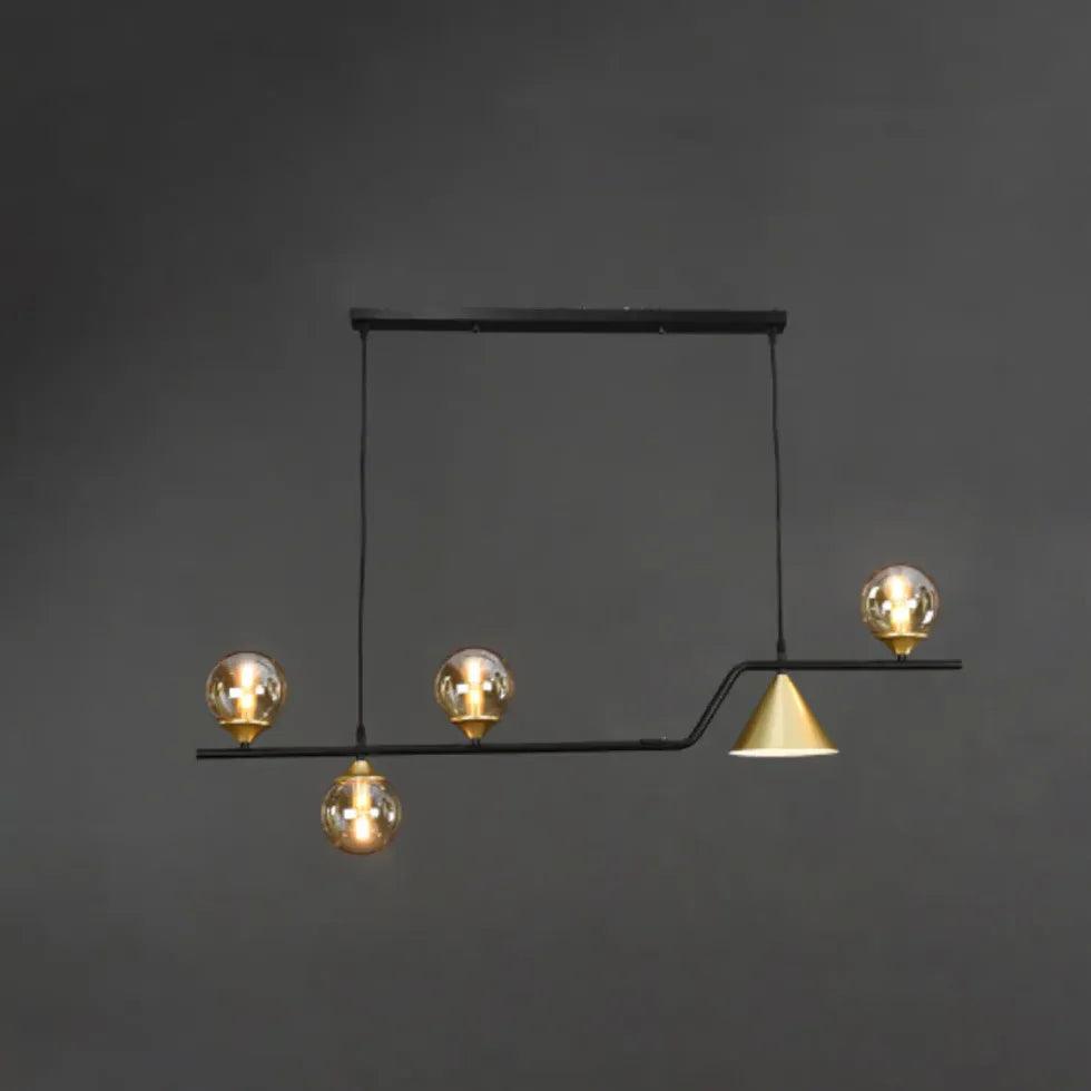 Contemporary Smoke Glass Pendant Light for Dining Room