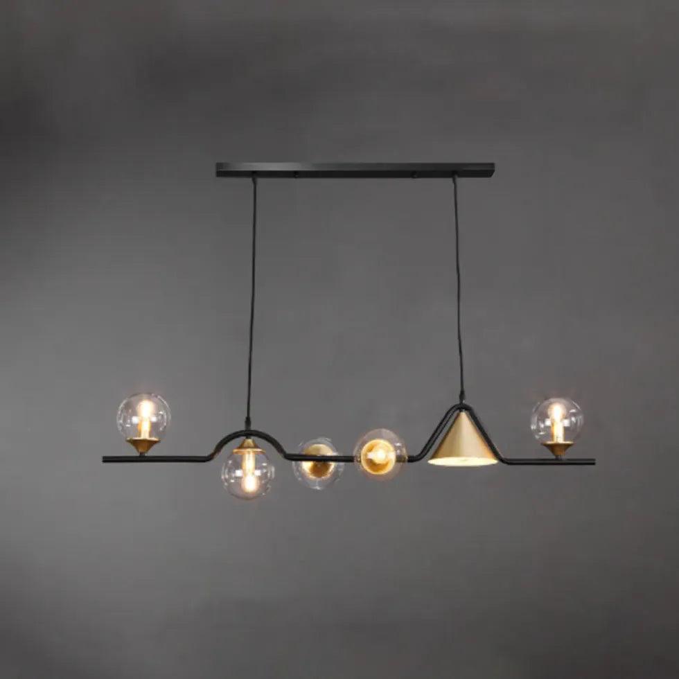 Contemporary Smoke Glass Pendant Light for Dining Room