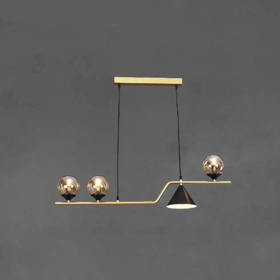 Contemporary Smoke Glass Pendant Light for Dining Room