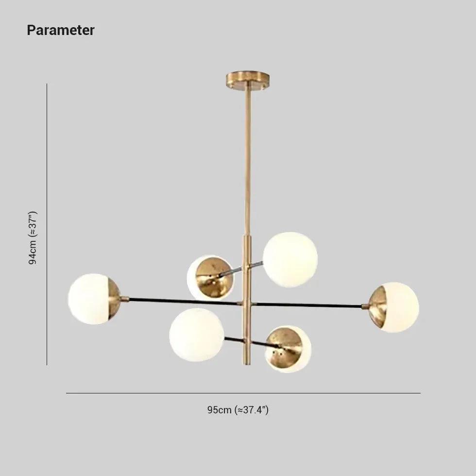 Contemporary Glass Round Chandelier Electroplated Finish