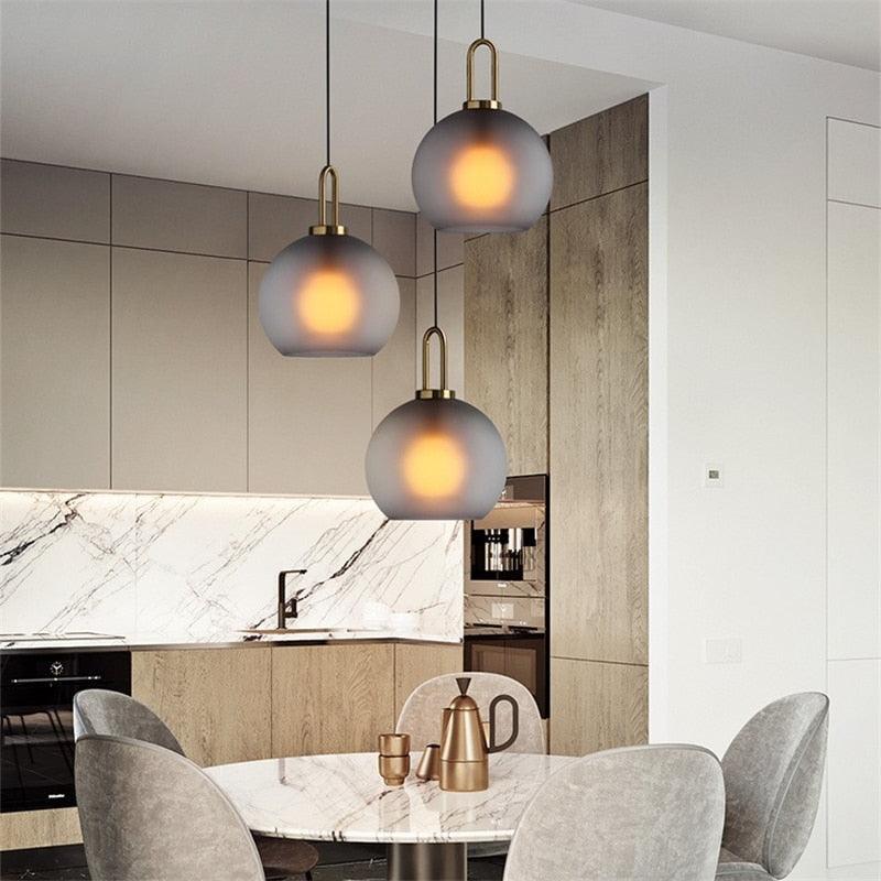 Nordic Global Clear Glass Pendant Light Fixture