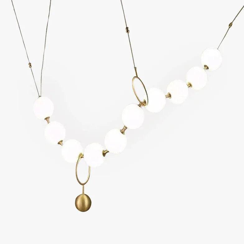 Vintage Cream Metal Lighting Pendants in Brass
