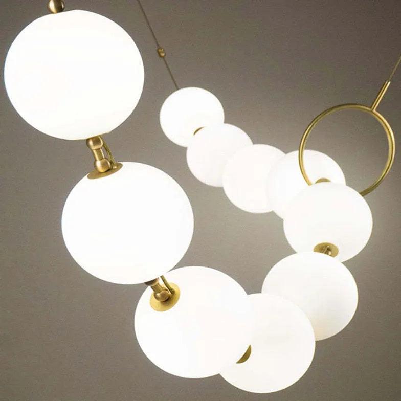 Vintage Cream Metal Lighting Pendants in Brass
