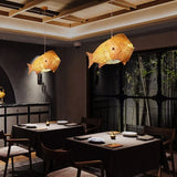 Fish Grid Kitchen Rattan Pendant Light