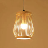 Oval Weaving Kitchen Wooden Pendant Light