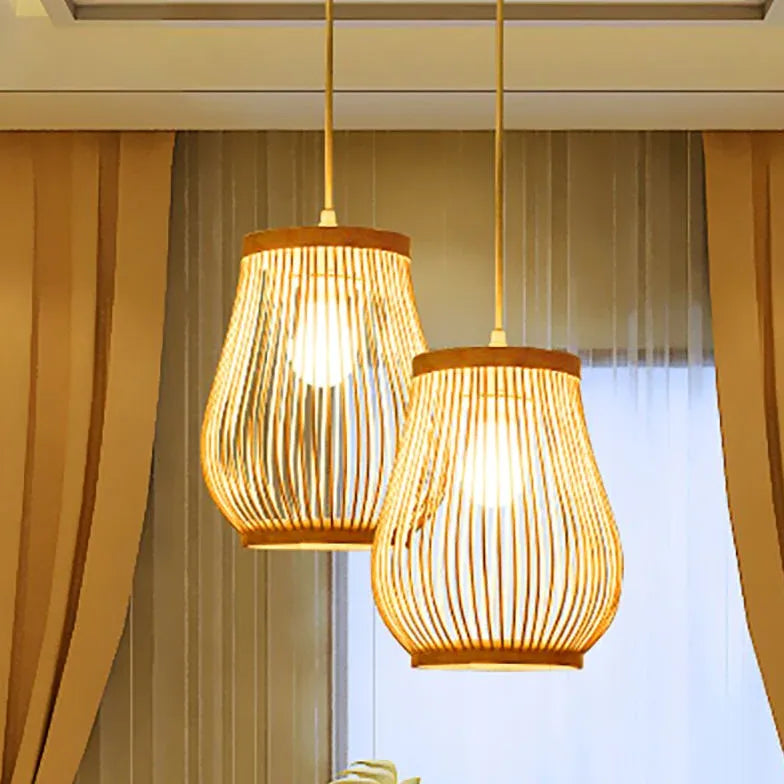 Natural Hollowing Rattan Pendant Light