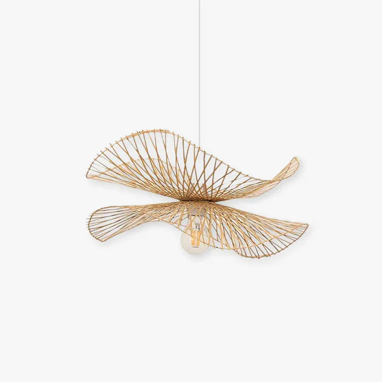 Petal Shaped Rattan Kitchen Pendant Light