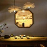 Petal Shaped Rattan Kitchen Pendant Light