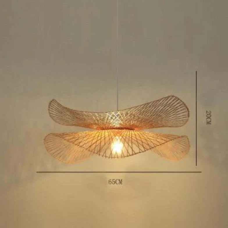 Petal Shaped Rattan Kitchen Pendant Light