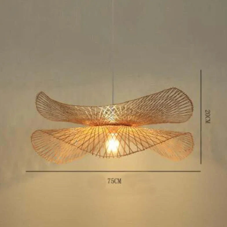 Petal Shaped Rattan Kitchen Pendant Light