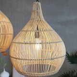 Rattan Lantern Translucent Natural Pendant Light