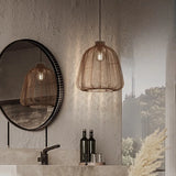 Lantern Rattan Semi-Translucent Simple Pendant Light