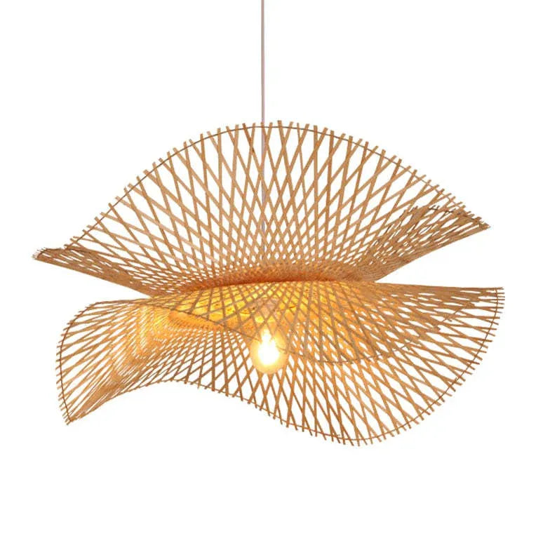 Natural Grid Kitchen Rattan Pendant Light