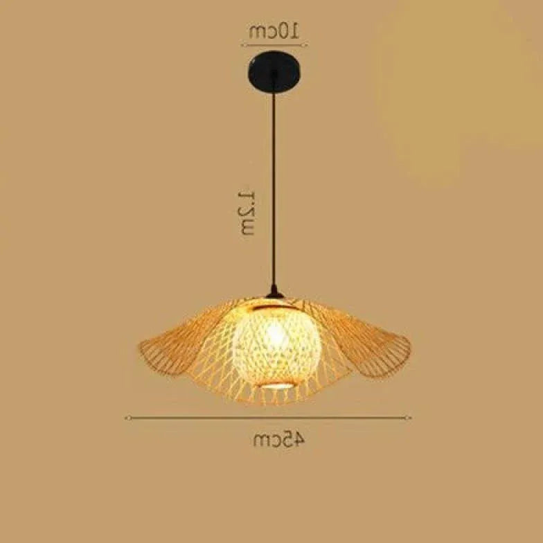 Natural Grid Kitchen Rattan Pendant Light