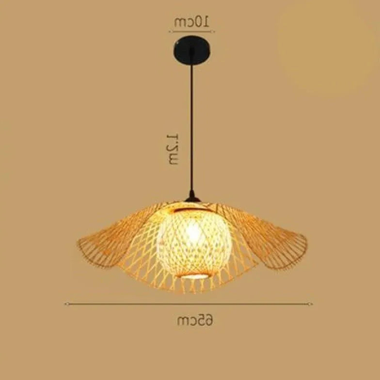 Natural Grid Kitchen Rattan Pendant Light