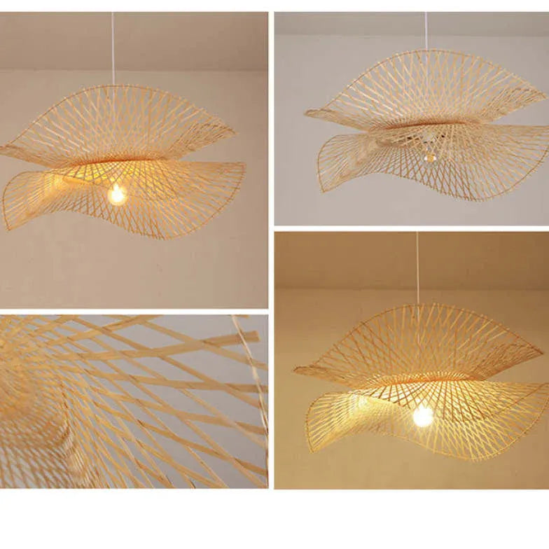 Natural Grid Kitchen Rattan Pendant Light